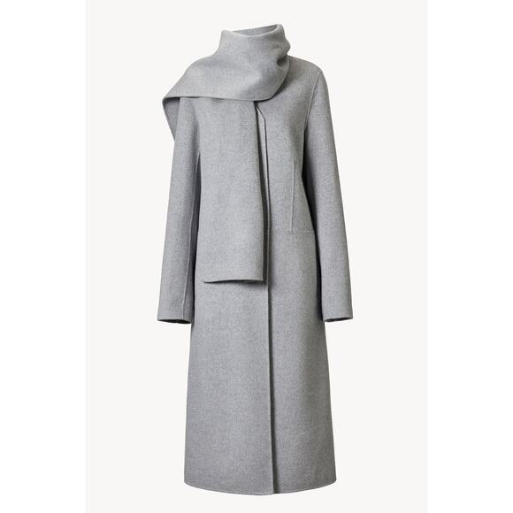 Tove Mio Scarf-detailed Wool Coat - FR36 - Gray